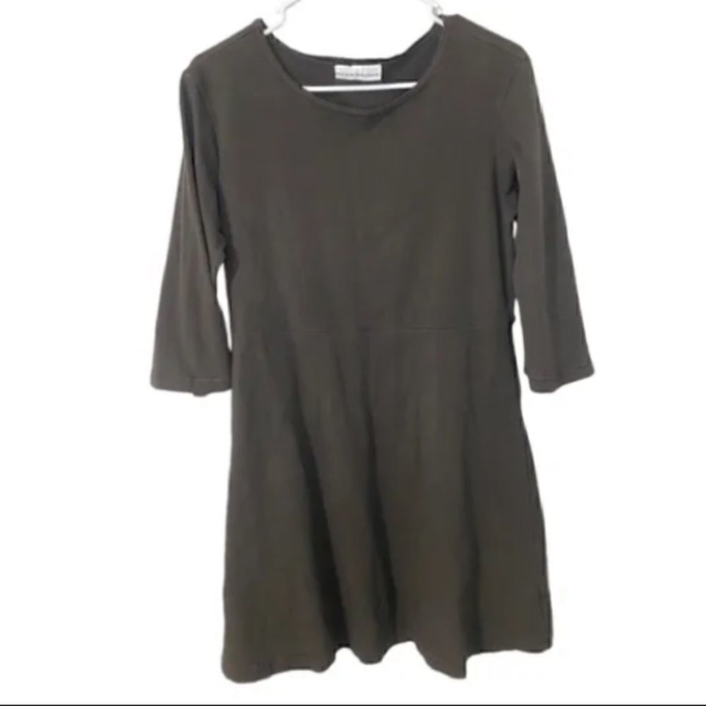 Bryn walker 3/4 sleeve cotton lycra blend dress with back tie